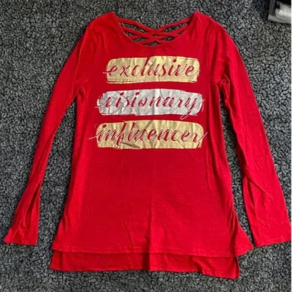 NEW Visionary Influencer Sweater Top Girls Size L - Picture 3 of 6